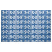 Tiefes Blau mit Drachen und Bambus Stoff (Fat Quarter (45,7 x 55,9 cm))