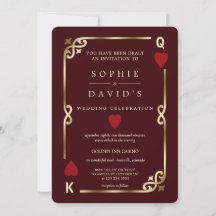 Tiefes Burgund Casino Las Vegas Poker Hochzeit