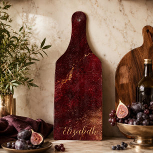 Tiefes Burgunder-Marmor-Design Schneidebrett
