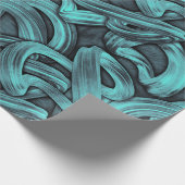 tiefes Denken - Schwarz und aquamarin: Geschenkpapier (Ecke)