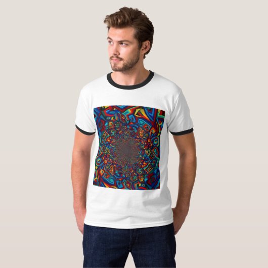Tiefes Dimensions-Fraktalmuster T-Shirt (Vorne ganz)