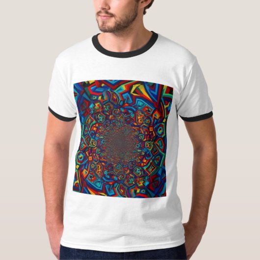 Tiefes Dimensions-Fraktalmuster T-Shirt (Vorderseite)