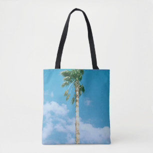 Tiefes Foto von Palmen unter blauem Himmel Tasche