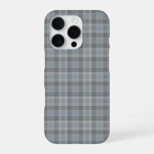 Tiefes Grau-Blau und weiches Grau Karo iPhone 16 Pro Hülle