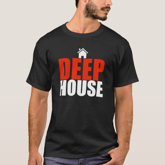 tiefes Haus DJ reden Musikentwurfs-T - Shirt an (Vorderseite)