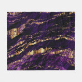 Tiefes Lila Marmordesign Fleecedecke (Vorderseite (Horizontal))