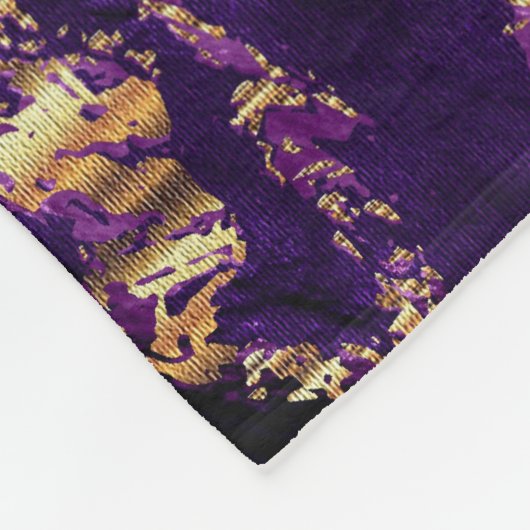 Tiefes Lila Marmordesign Fleecedecke (Ecke)