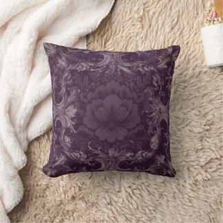 Tiefes lila mattes Rollen viktorianischer Gothic Kissen