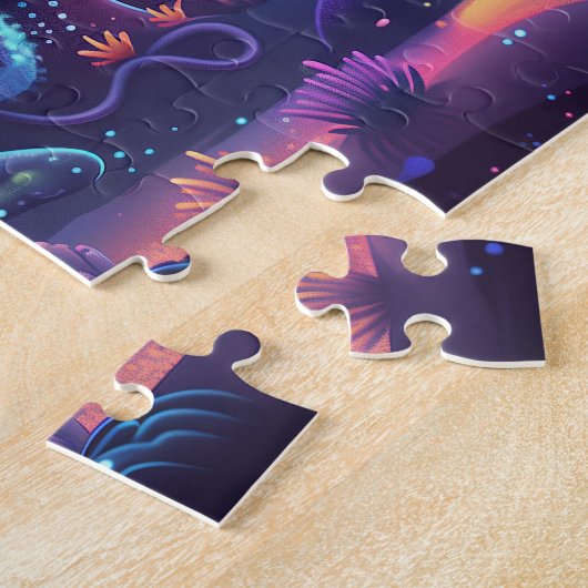 Tiefes Lila Meer Puzzle (Seite)