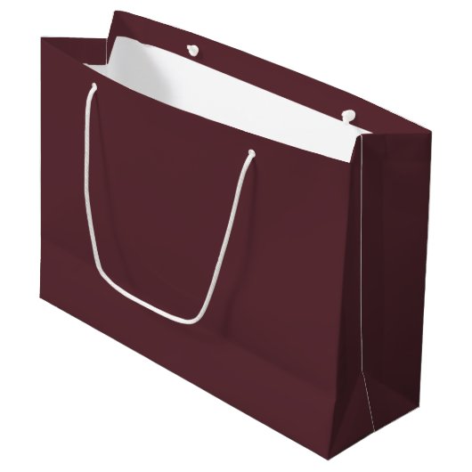 Tiefes Maroon-Einfarbig Große Geschenktüte (Vorderseite Schrägansicht)