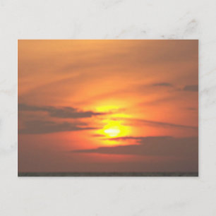 Tiefes Ozean-Sonnenuntergangs-Abendlicht Postkarte
