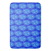 Tiefes Ozeanblau Geometrisch Badematte (Vorderseite Vertikal)