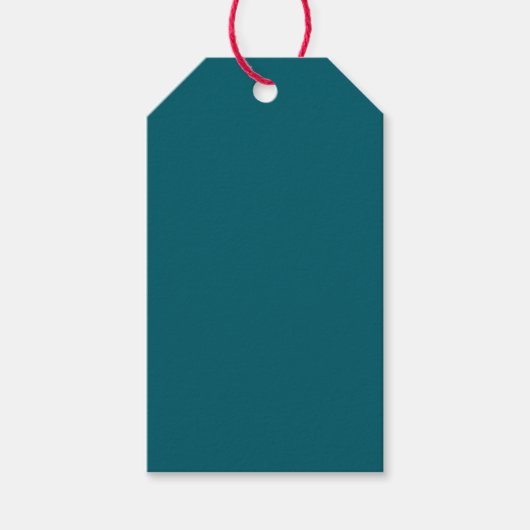 Tiefes Petrol-Geschenk-Tags Geschenkanhänger (Vorderseite)