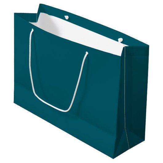 Tiefes Petrol großes Geschenktüte (Vorderseite Schrägansicht)