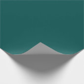 Tiefes Pfauenblau Geschenkpapier (Ecke)