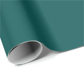 Tiefes Pfauenblau Geschenkpapier (Rolleneckpunkt)