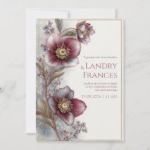 Tiefes Pflaumen-Hellebore Gold Glitter Rahmen Hoch