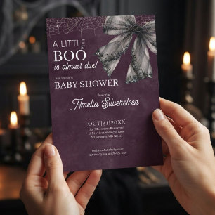 Tiefes Pflaumen-Koketten-Ein-kleines-Buu-Baby-Show Einladung