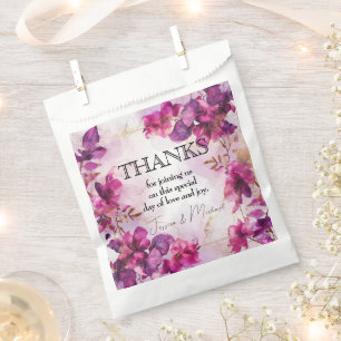 Tiefes Purpur Fuchsia Enchantment: Watercolor Geschenktütchen