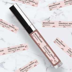 Tiefes Rosarot gedämpftes Zimtbraun Custom Lip Glo Etiketten