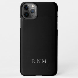 Tiefes Schwarz mit Name oder Monogramm-Set iPhone 11Pro Max Hülle