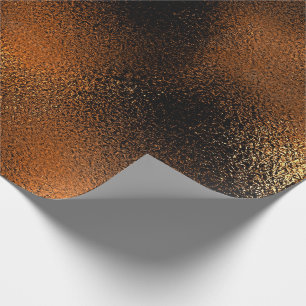 Tiefes schwarzes Goldglaseis-Zauber Geschenkpapier