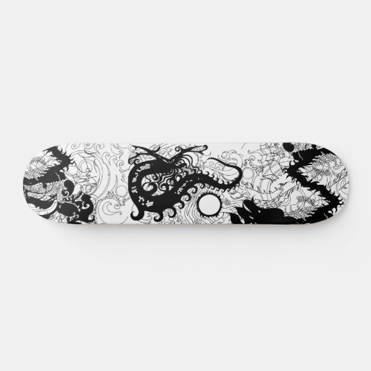 Tiefes Seedrache-SilhouetteSkateboard Skateboard (Horizontal)