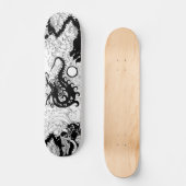 Tiefes Seedrache-SilhouetteSkateboard Skateboard (Vorderseite)