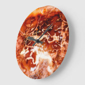 Tiefes Set im Herbst Große Wanduhr (Winkel)