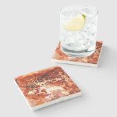 Tiefes Set im Herbst Steinuntersetzer (Seitenansicht)