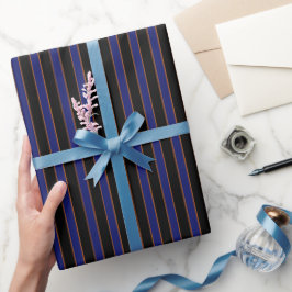Tiefes vintage gestreiftes Muster Geschenkpapier R