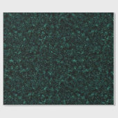 Tiefes Waldgrün Dichtes Schwarz Glitzer-Muster Geschenkpapier (Flach)
