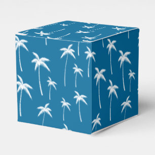 Tiefes Wasser und weiße Palmen Geschenkschachtel