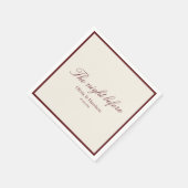 Tiefes Weinrot Old Money Probedinner Serviette (Ecke)