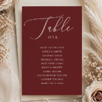Tiefes Weinrotes Herbst-Weingarten-Hochzeit-Sitzpl