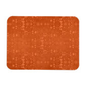 Tiefgebranntes Orange Extravagant Damask Muster Magnet (Horizontal)