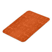 Tiefgebranntes Orange Extravagant Damask Muster Magnet (Linke Seite)