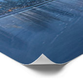 Tiefgefrorenes Kloster, Winterlandschaft Poster (Ecke)