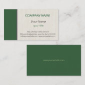 Tiefgrün beruflich elegant und modern visitenkarte (Vorne/Hinten)