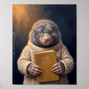 Tiefgründige Vintage-Kunstmalerei Poster