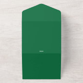 Tiefgrüne All-in-One-Hochzeits-Einladung – Modern All In One Einladung (Außenbereich)