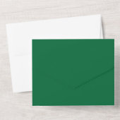 Tiefgrüne All-in-One-Hochzeits-Einladung – Modern All In One Einladung (Rückseite)