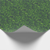 Tiefgrüne Blätter Geschenkpapier (Ecke)