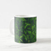 Tiefgrüne Blätter Kaffeetasse (Vorderseite Links)