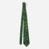 Tiefgrüne Blätter Krawatte (Rückseite)