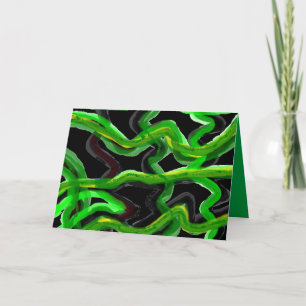 Tiefgrüne gemischte Farben Kunstdekor für jeden An Karte