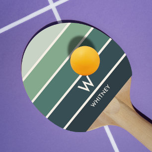 Tiefgrüne Streifen Monogram Personal Tischtennis Schläger
