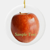 Tiefgrüner Red Apple Keramik Ornament (Hinten)