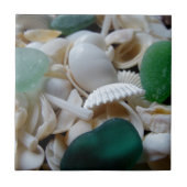 Tiefgrünes Seeglas Fliese (Vorderseite)