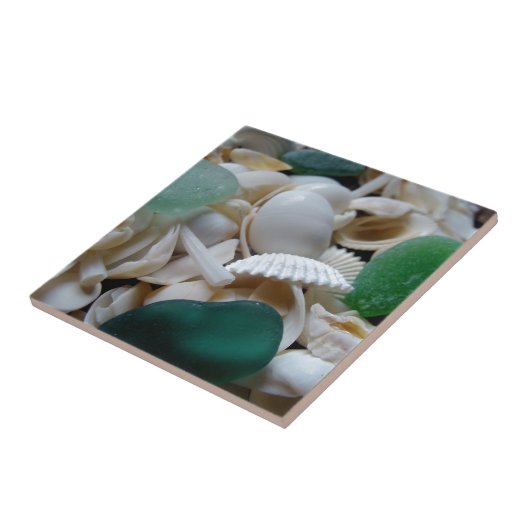 Tiefgrünes Seeglas Fliese (Seite)